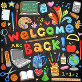 Lofaris Welcome Back students to School Backdrop for Kids